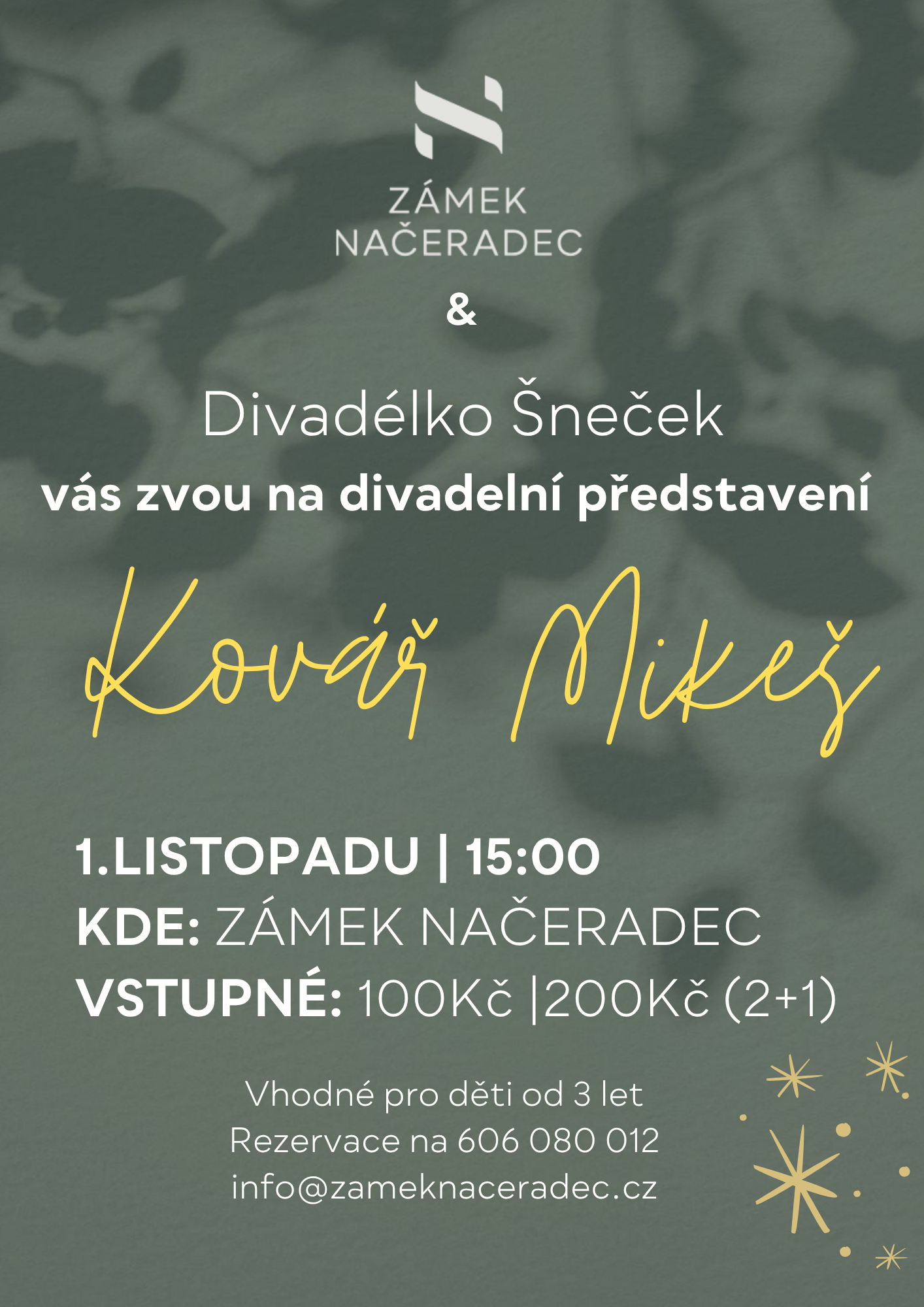 Kovář Mikeš – Divadélko Sněček, 1. listopadu 2026 od 15:00
